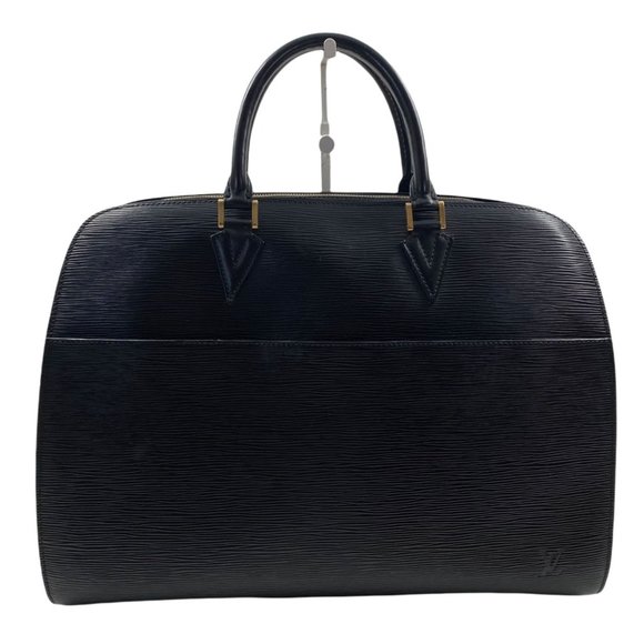 Authentic Louis Vuitton Business Bag Sorbonne Black Epi Used LV Handbag Vintage - Picture 1 of 12